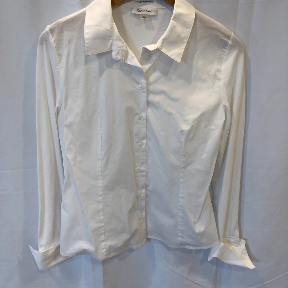 White Calvin Klein Button Down